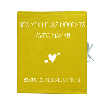Album photo Cadeau Fête des Mères / Grand-mères personnalisé Jaune Lin